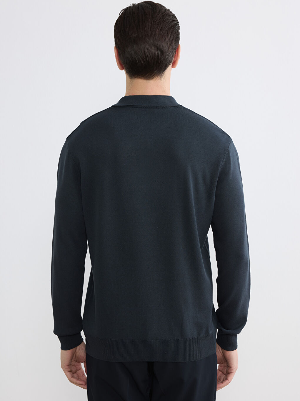 Antrasit Polo Yaka Triko Erkek Kazak-3