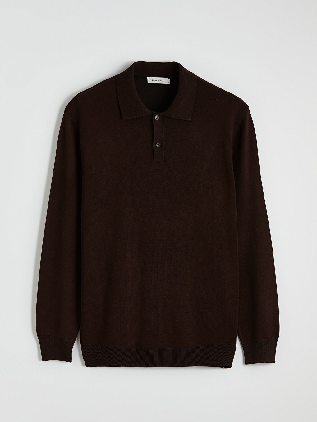 Kahverengi Polo Yaka Triko Erkek Kazak