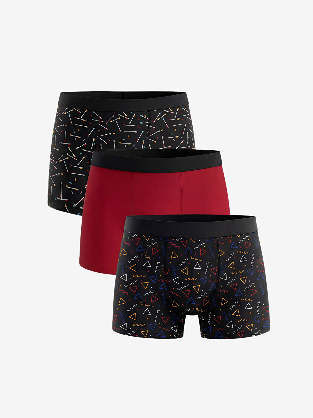 Siyah Erkek Çocuk 3'lü Boxer