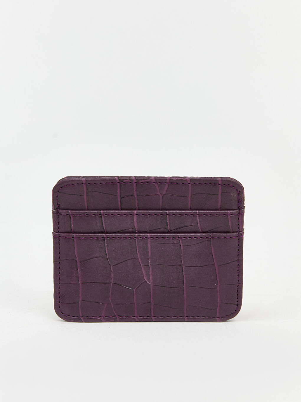 Mor Kroko Desenli Kadın Cüzdan Kartlık