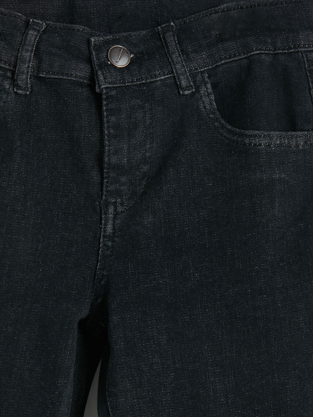 Siyah Slim Fit Erkek Çocuk Jean Pantolon-2