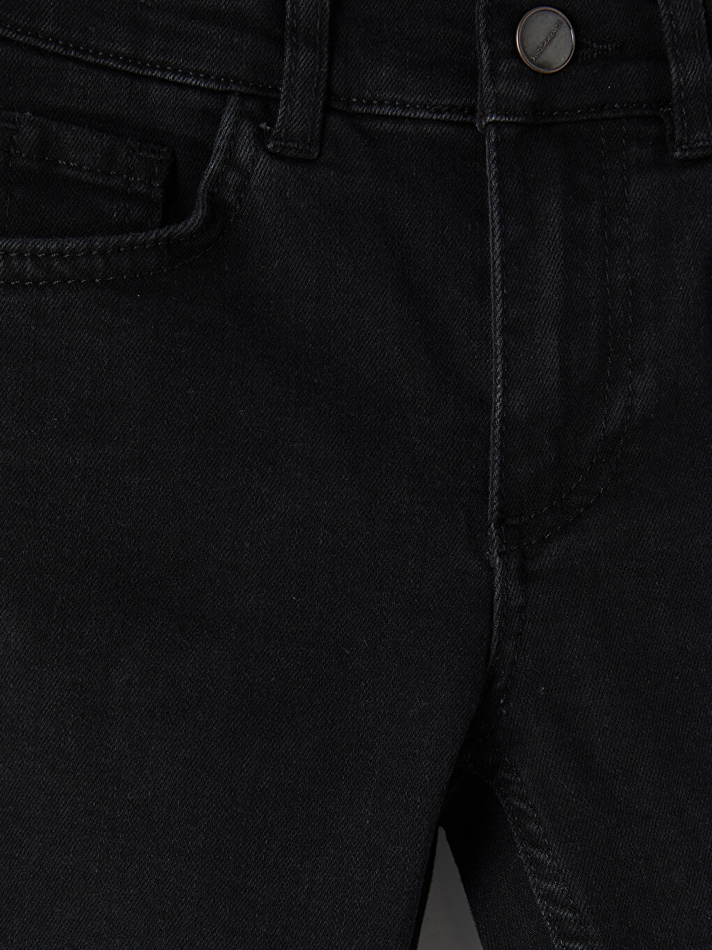 Siyah Slim Fit Erkek Çocuk Jean Pantolon-1
