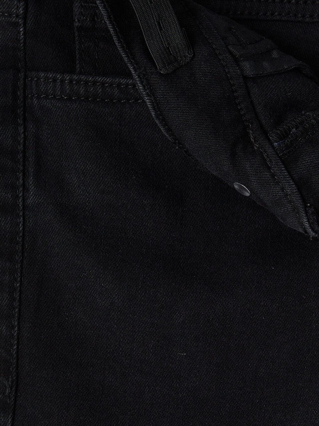 Siyah Slim Fit Erkek Çocuk Jean Pantolon-3