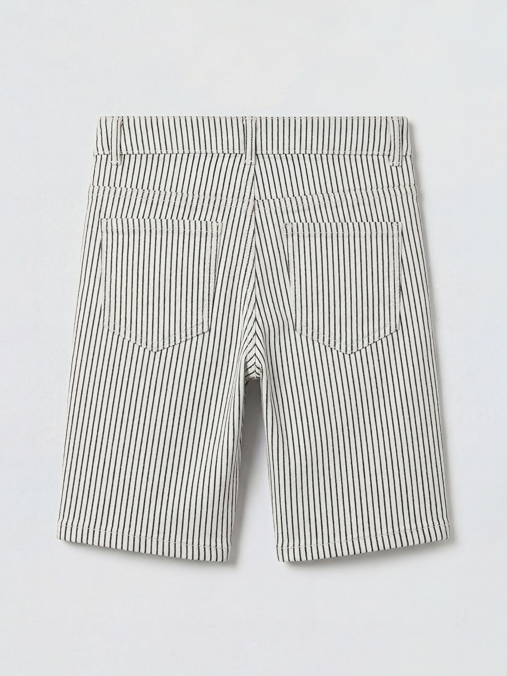 Mavi Çizgili Erkek Çocuk Jean Şort-1