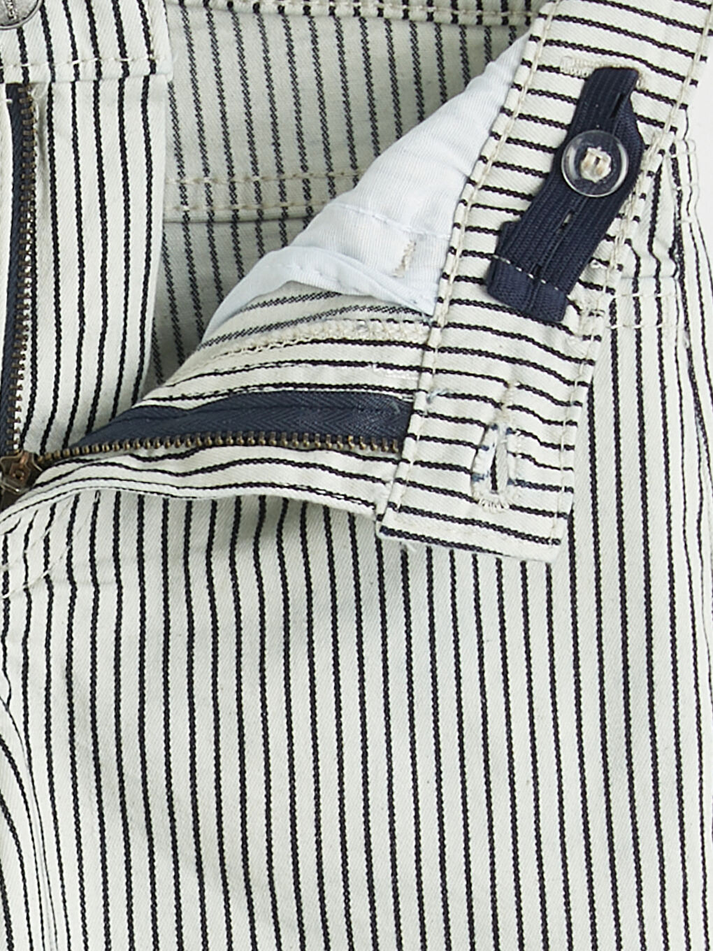 Mavi Çizgili Erkek Çocuk Jean Şort-2