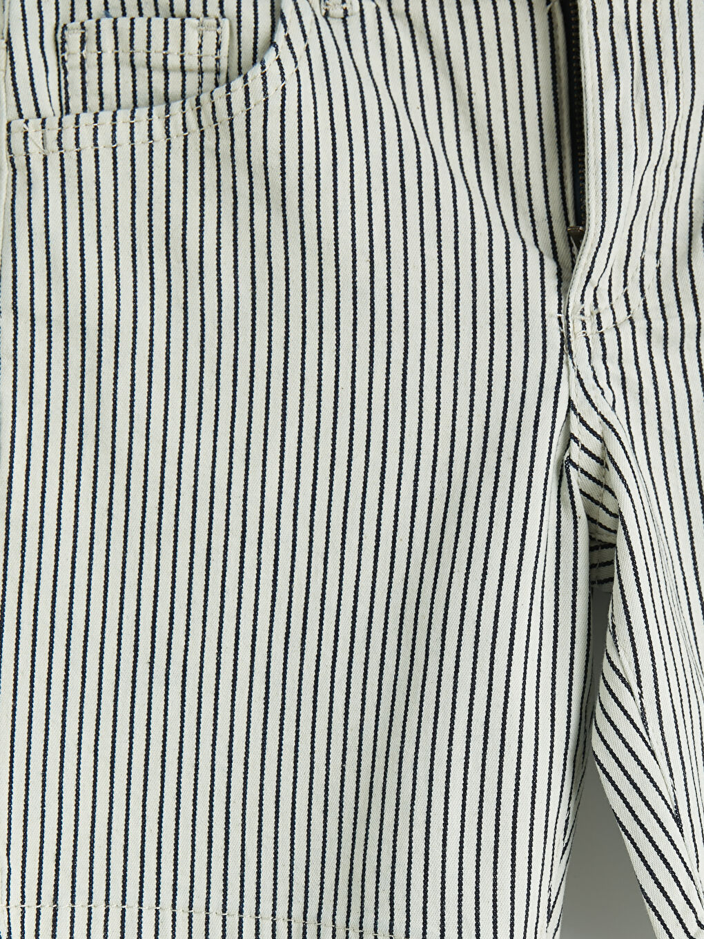 Mavi Çizgili Erkek Çocuk Jean Şort-3