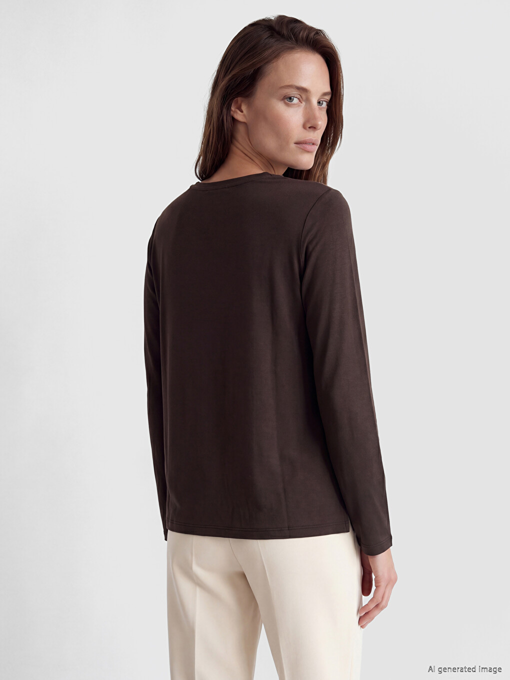 Bluza sa okruglim izrezom sa uzorkom-3