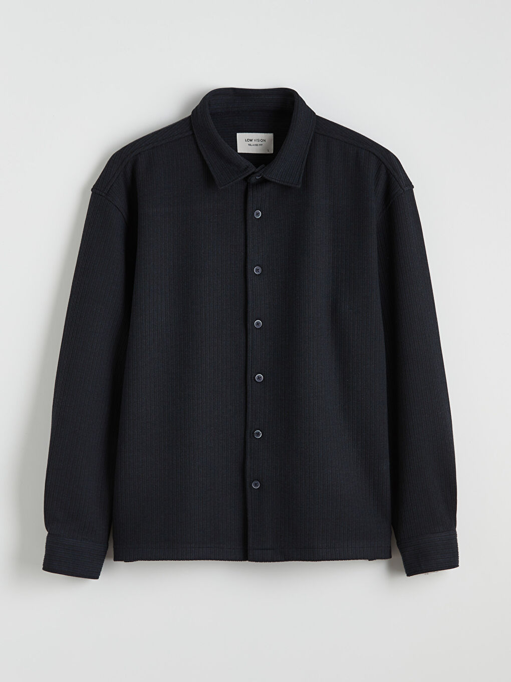 Lacivert Regular Fit Çizgili Erkek Gömlek