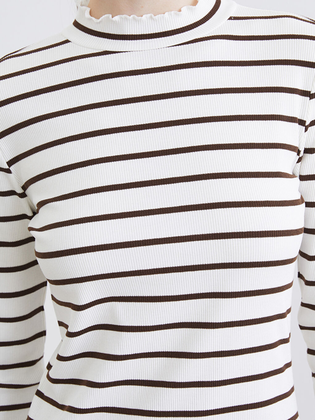 Striped turtleneck bodysuit.-2