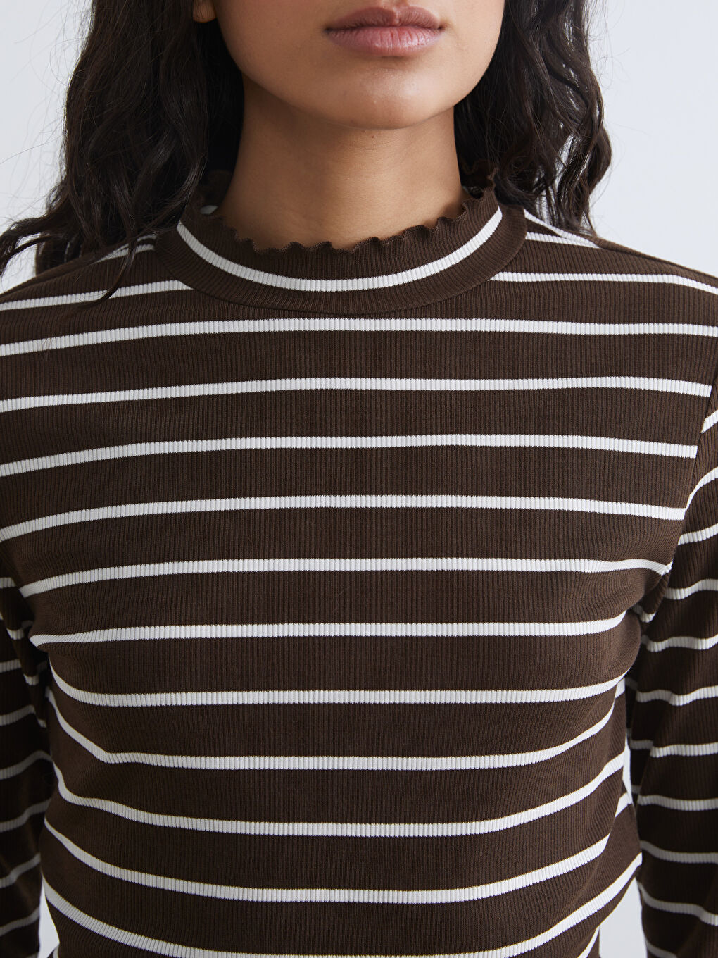 Striped turtleneck bodysuit.-2