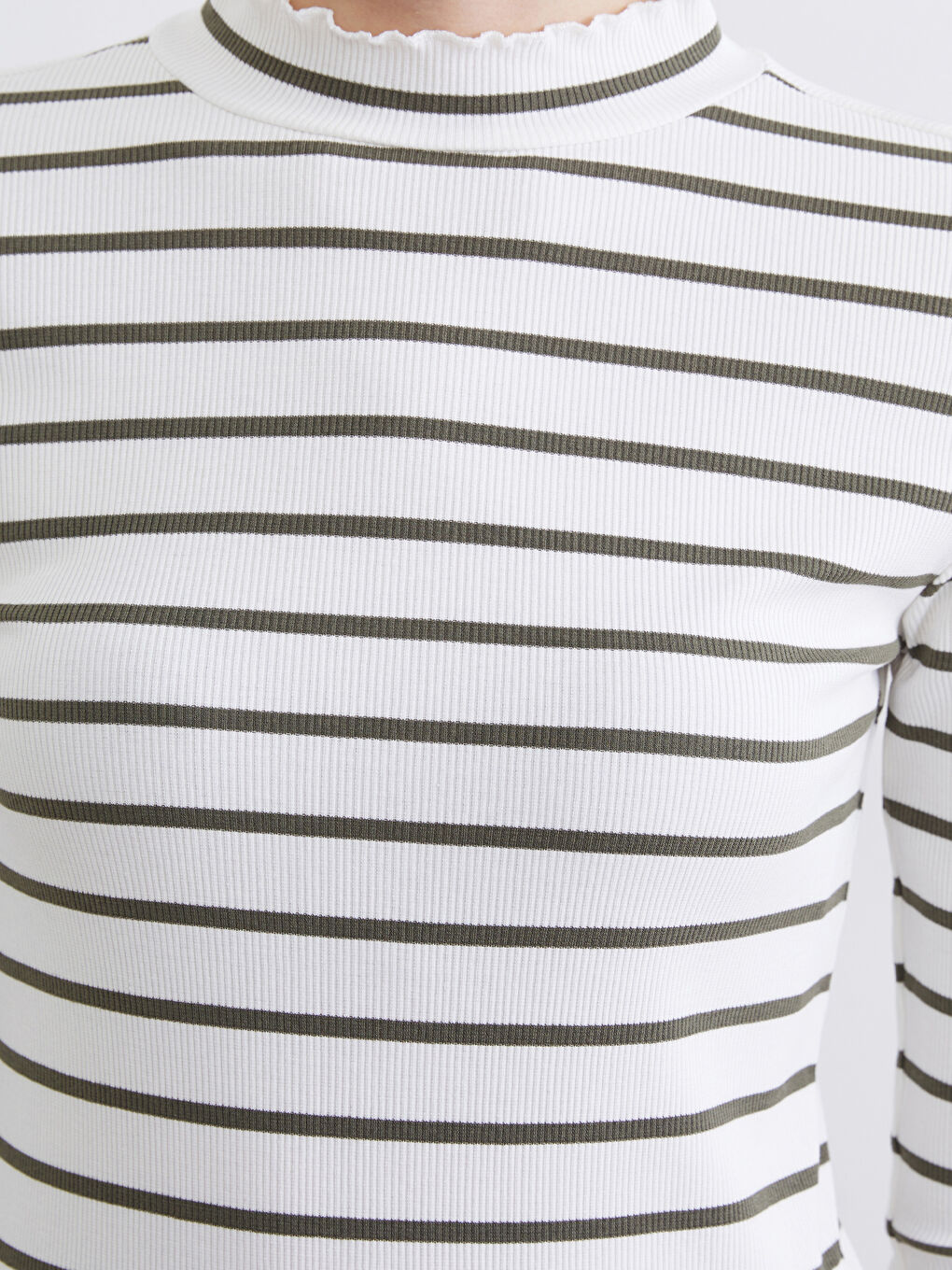 Striped Turtleneck Bodysuit-2