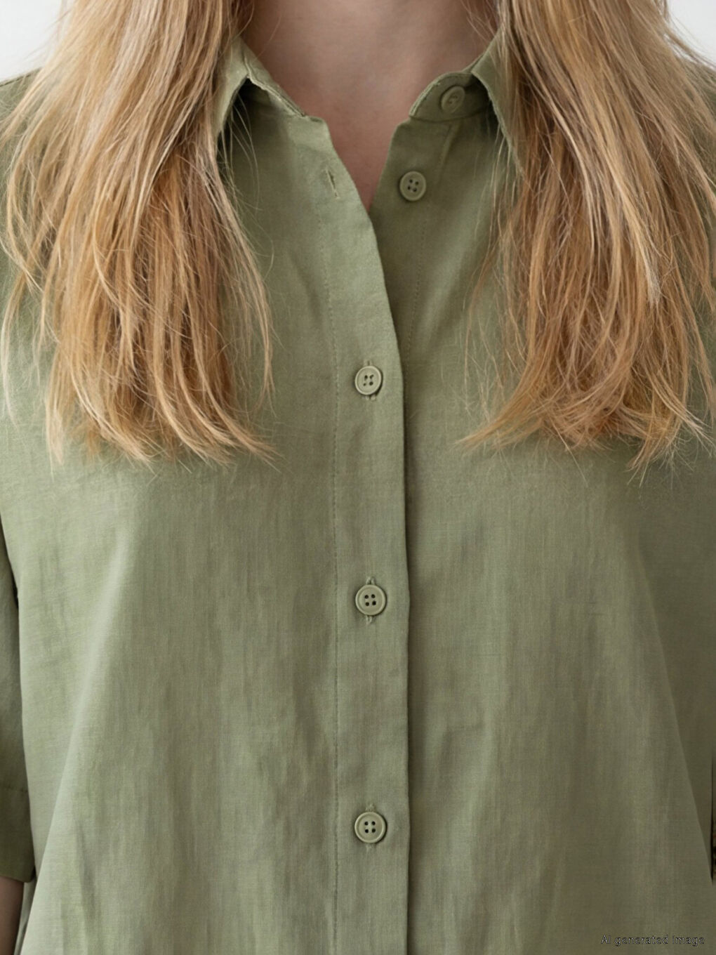 Linen Blend Women's Shirt-2