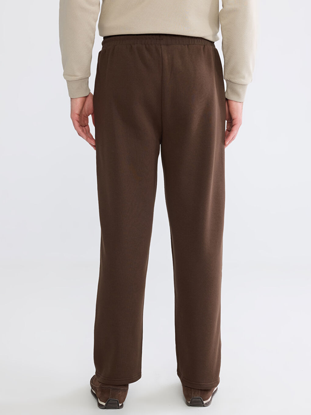 Kahverengi Loose Fit Erkek Eşofman Altı-3