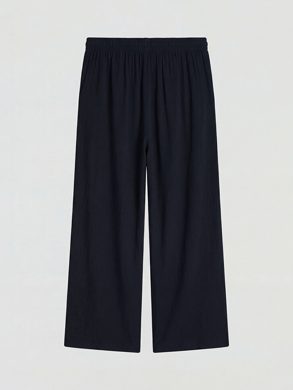 Pantaloni De Femei Texturați Cu Talie Elastică-5