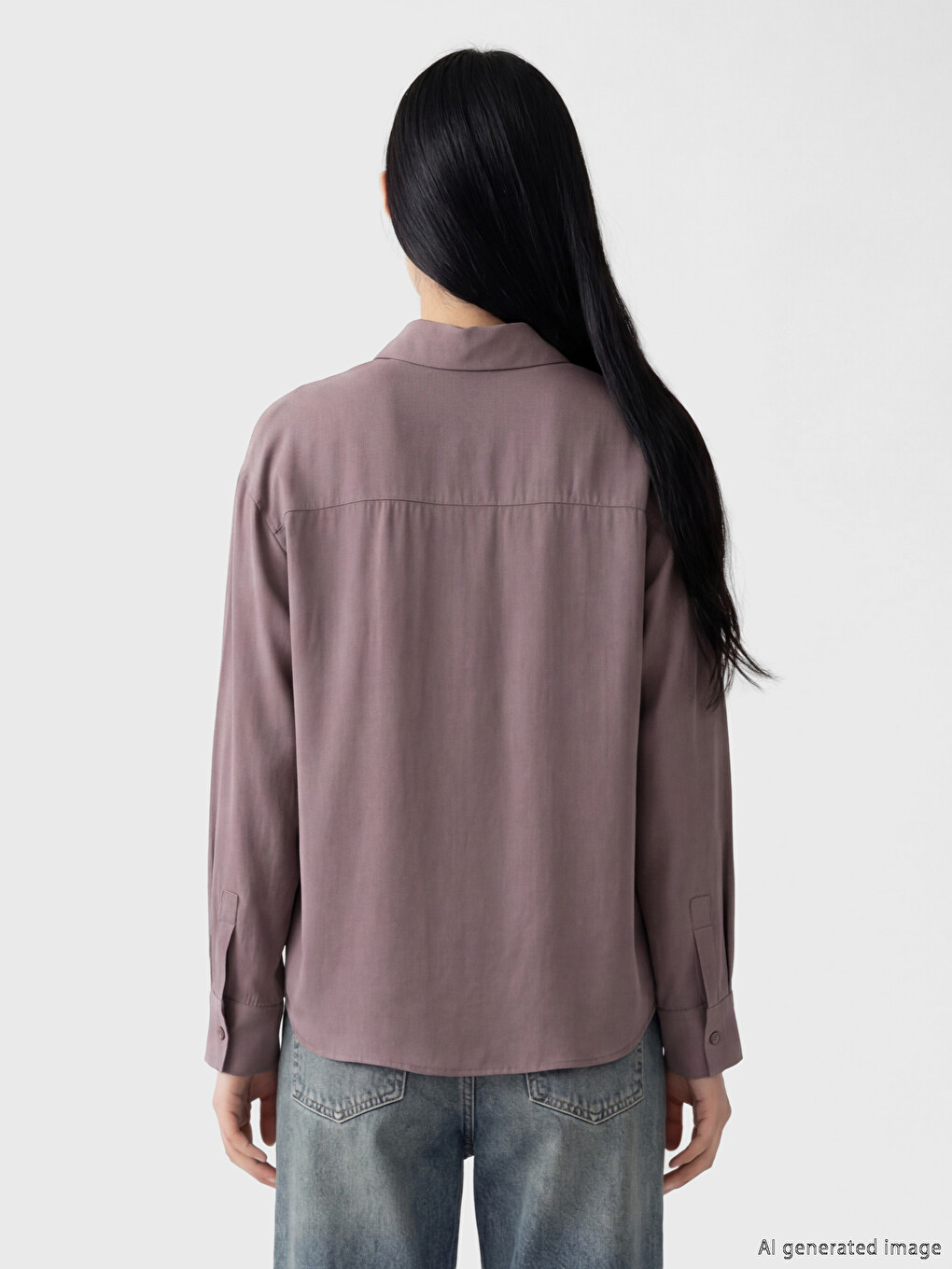 Chemise oversize en mélange de modal pour femme-3
