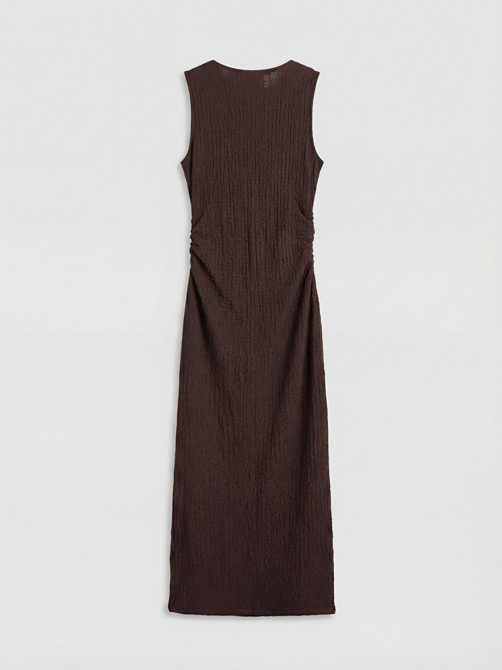 Bisiklet Yaka Büzgülü Bodycon Elbise-5