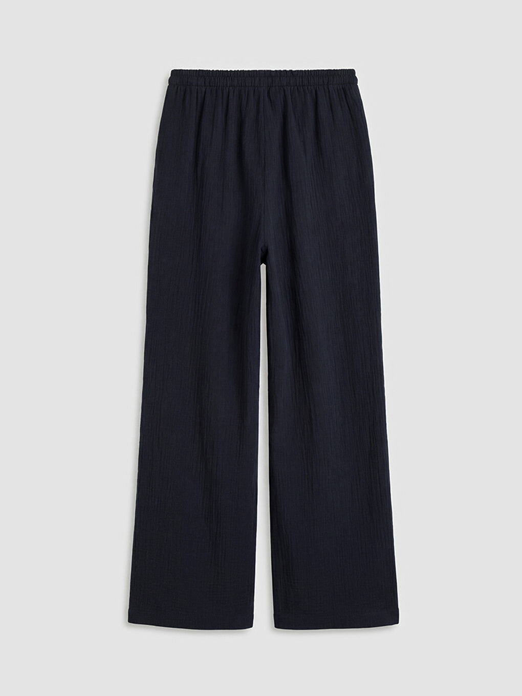 Pantalon en mousseline à taille élastique pour femme-4