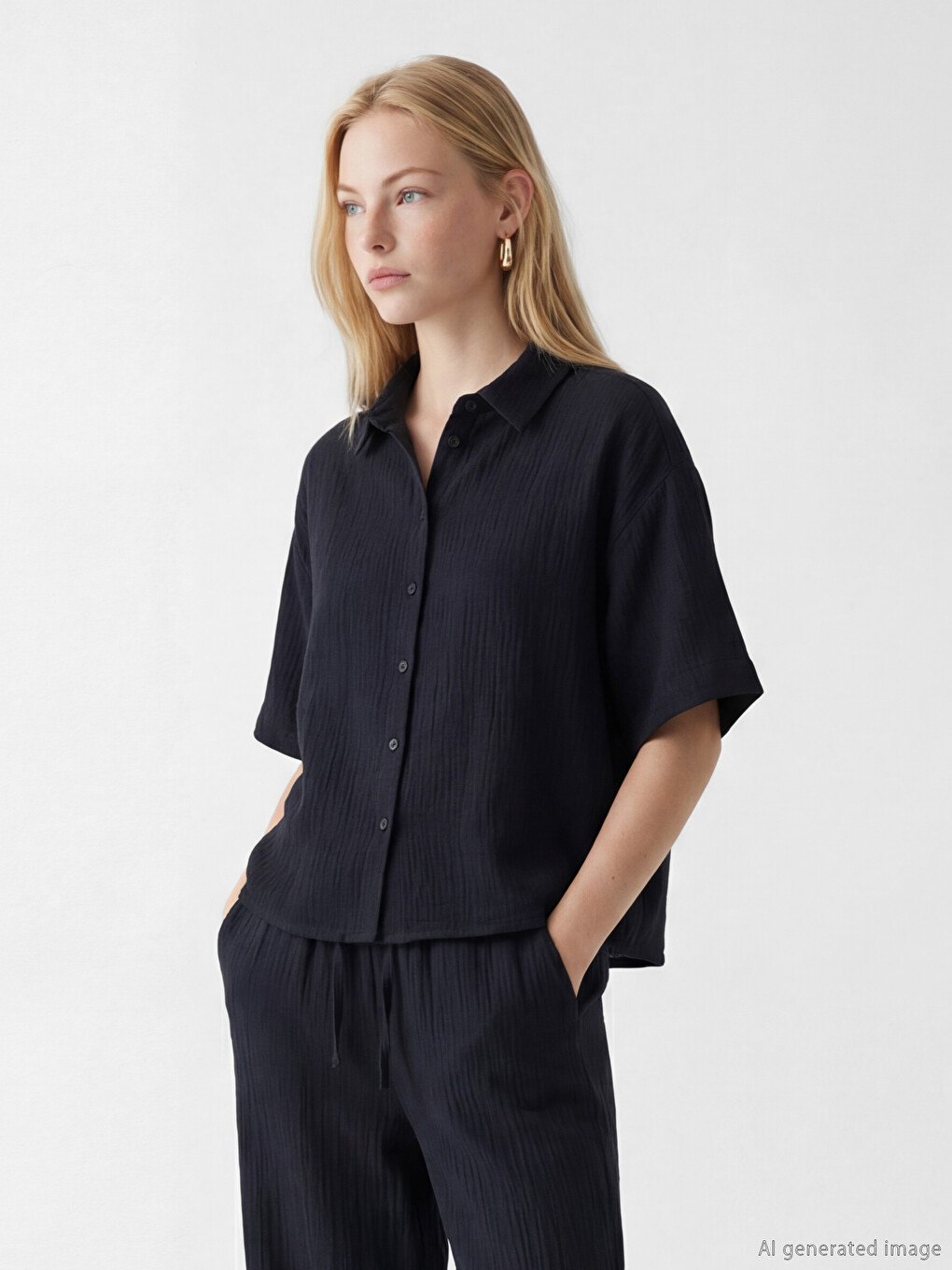 Oversize Women's Muslin Shirt