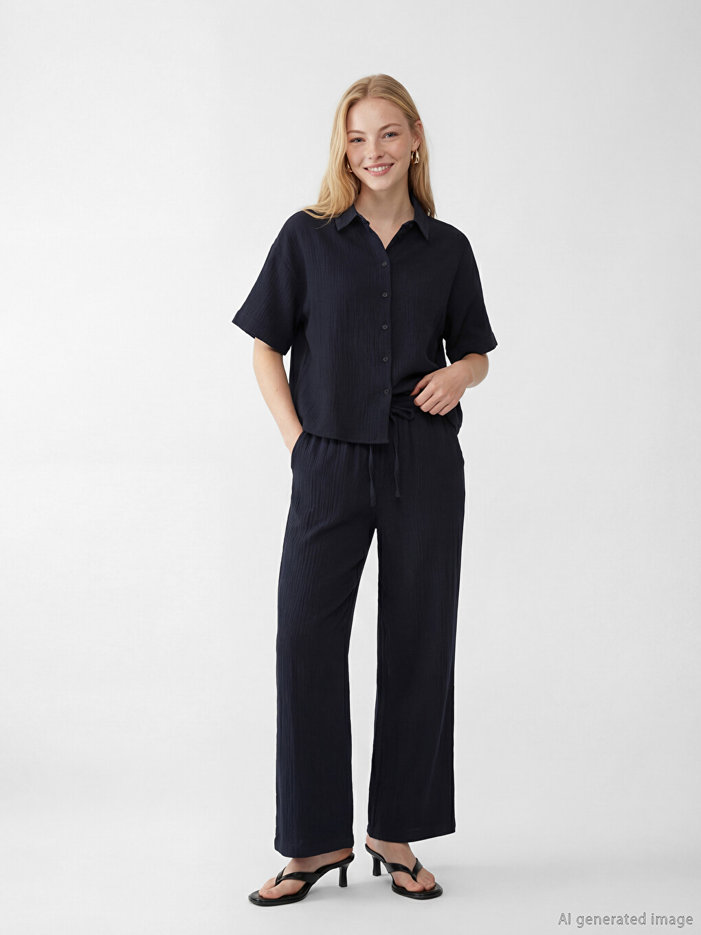 Oversize Women's Muslin Shirt-1