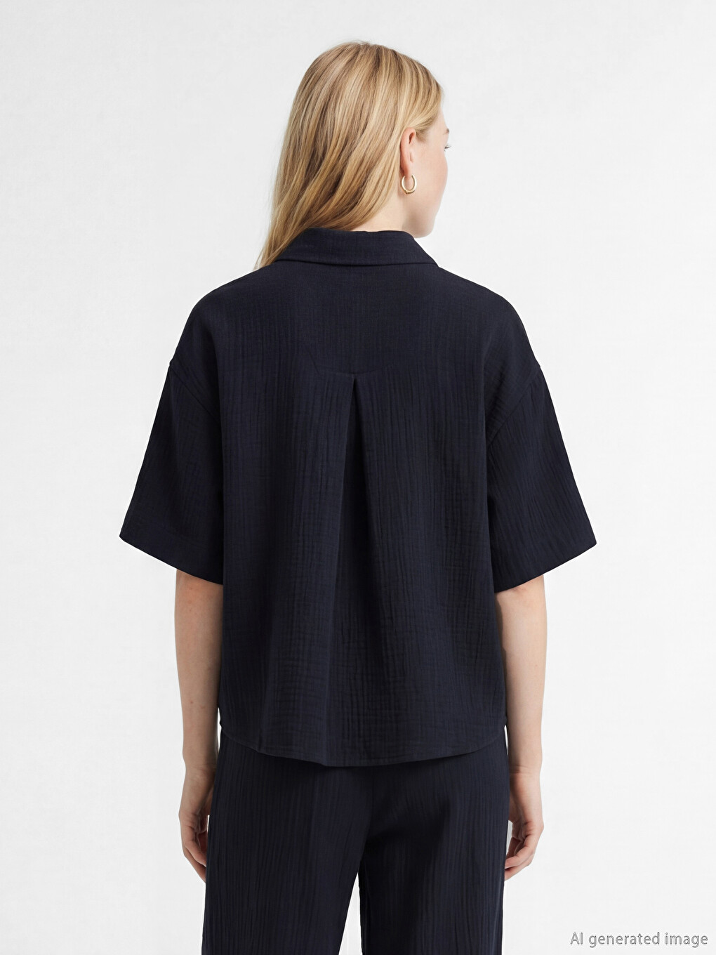 Oversize Women's Muslin Shirt-3