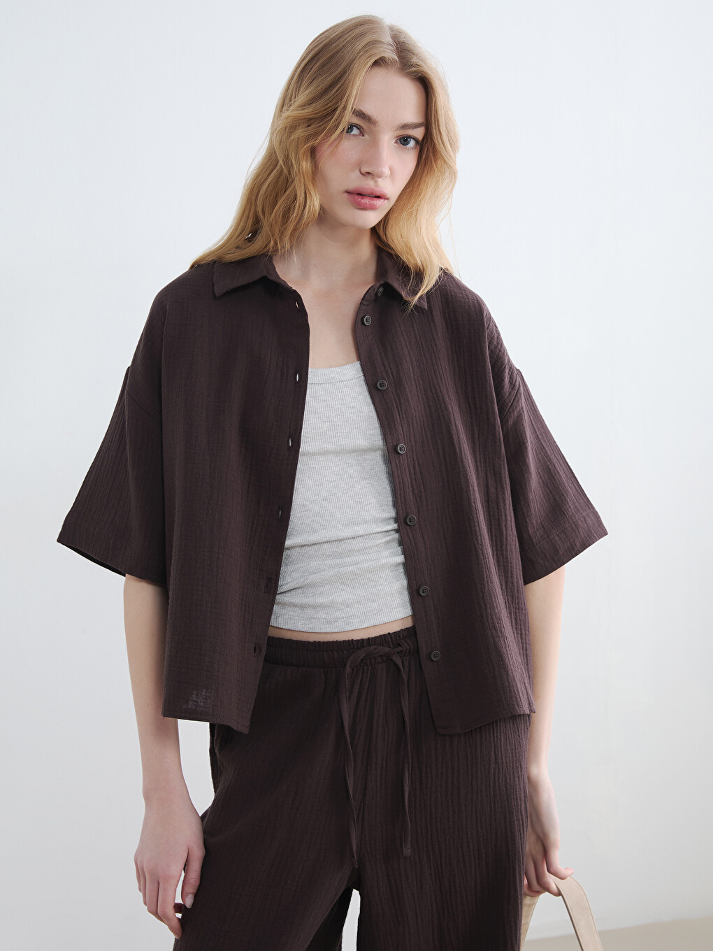 Oversize Women's Muslin Shirt-1