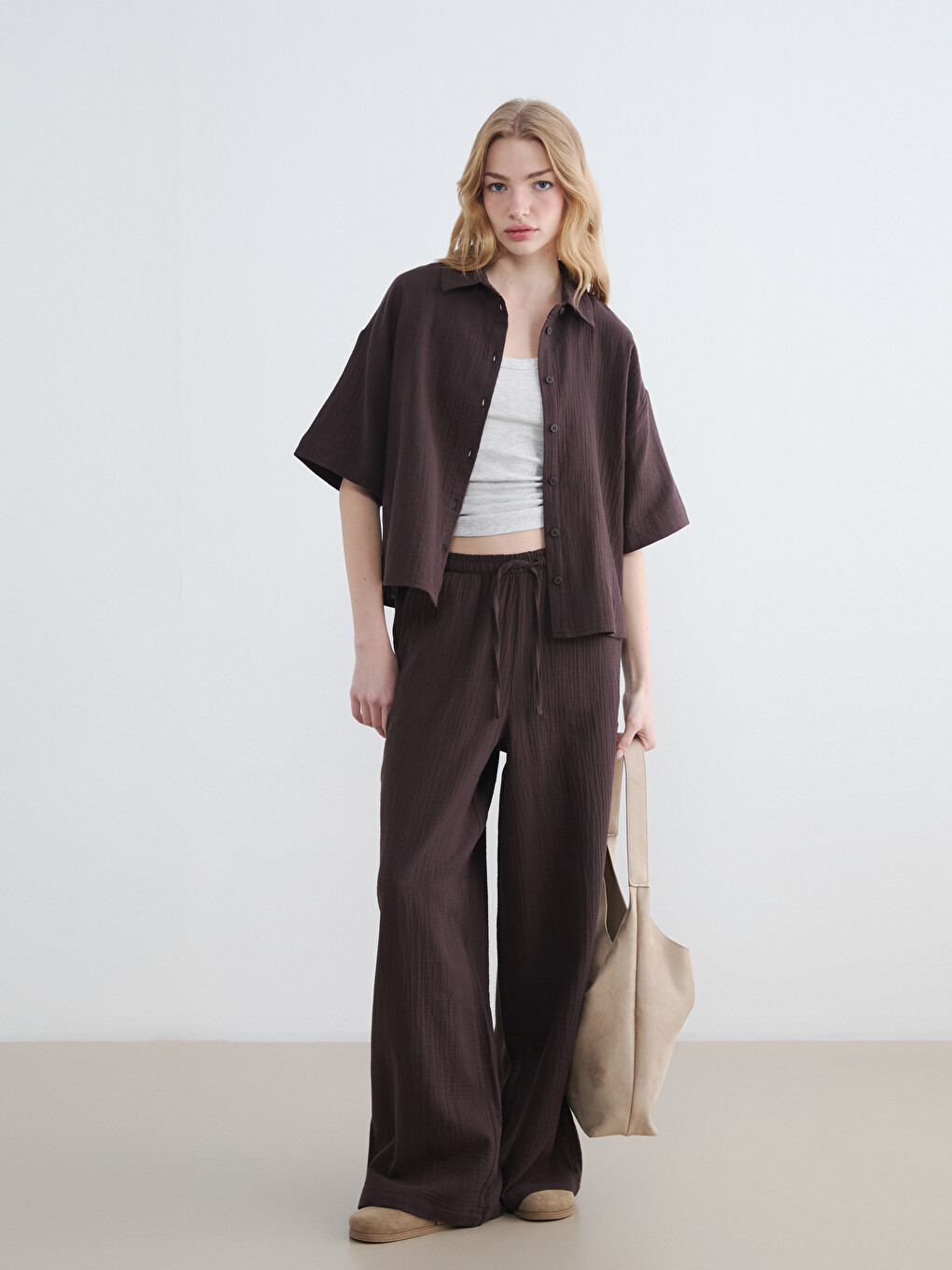 Oversize Women's Muslin Shirt-2