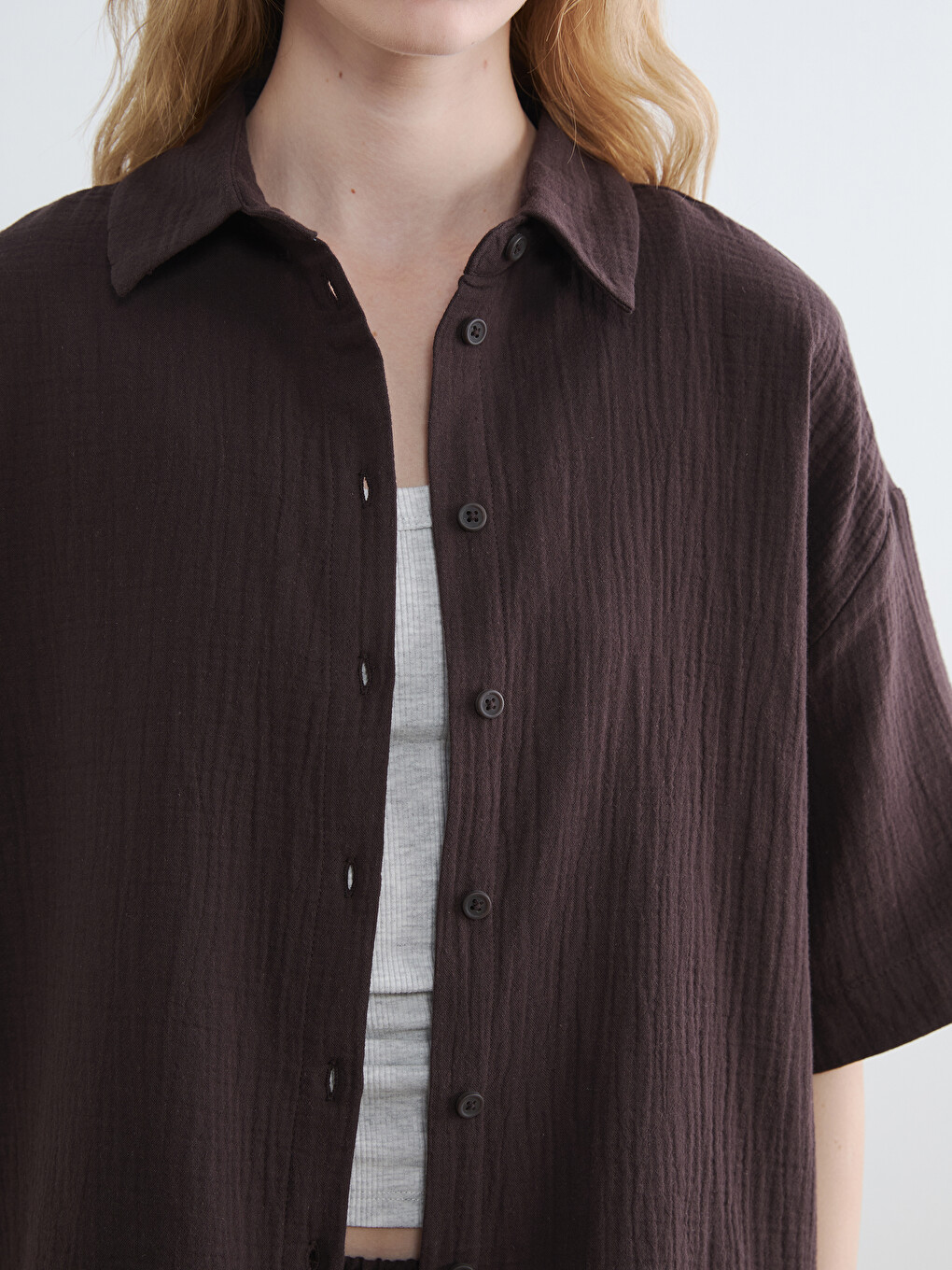 Oversize Women's Muslin Shirt-3