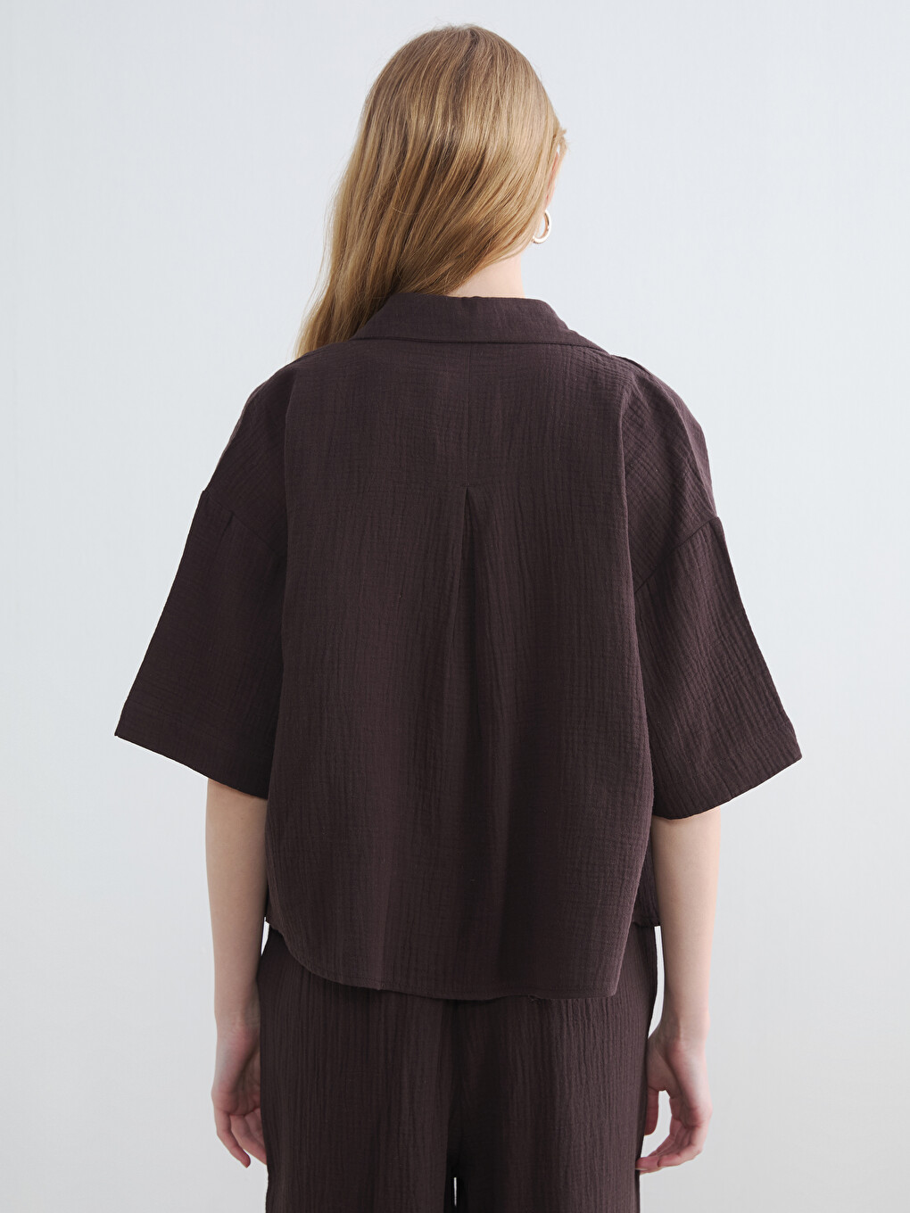 Oversize Women's Muslin Shirt-4