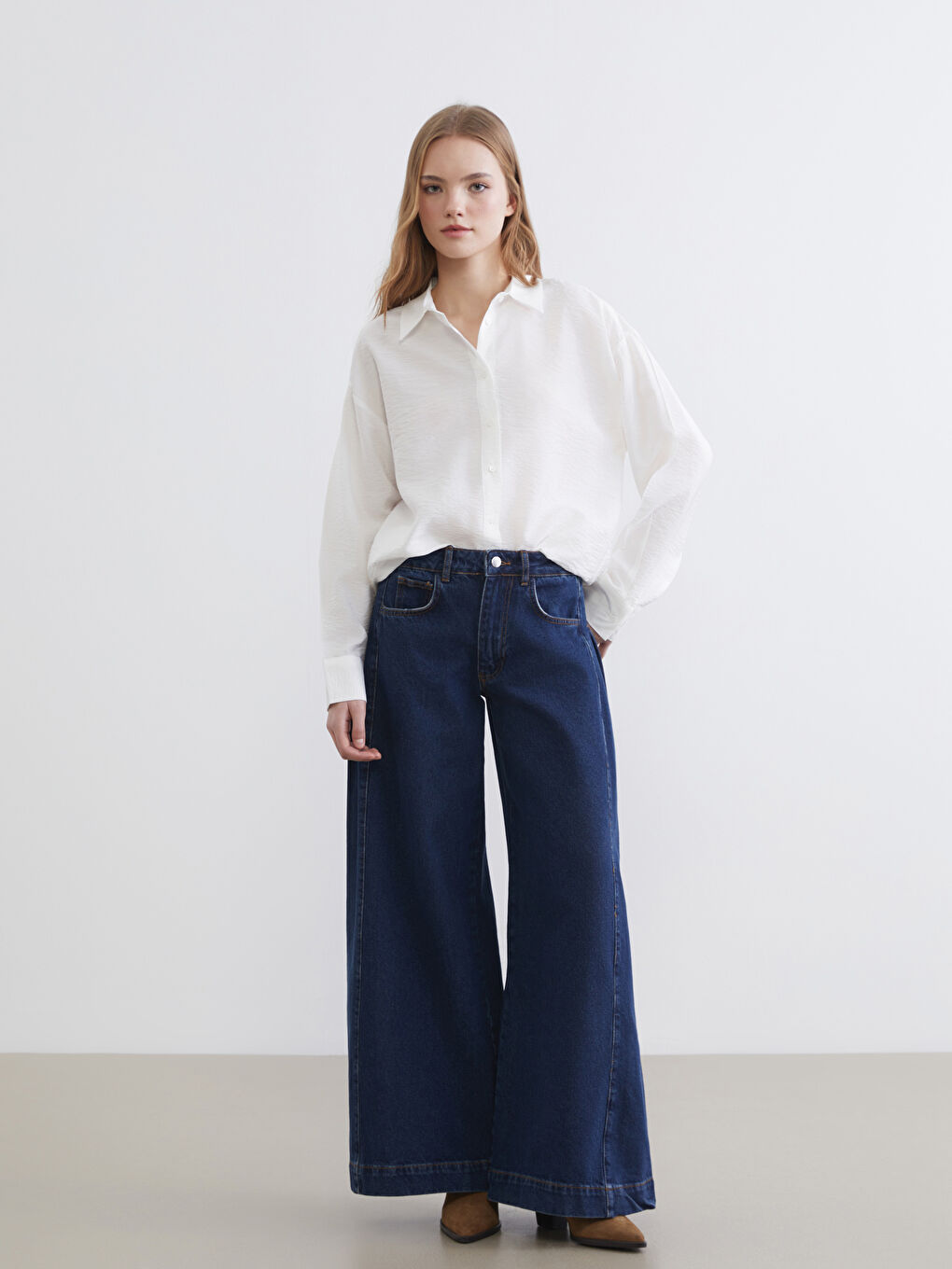 Textured Oversized Aerobin Women's Shirt-1