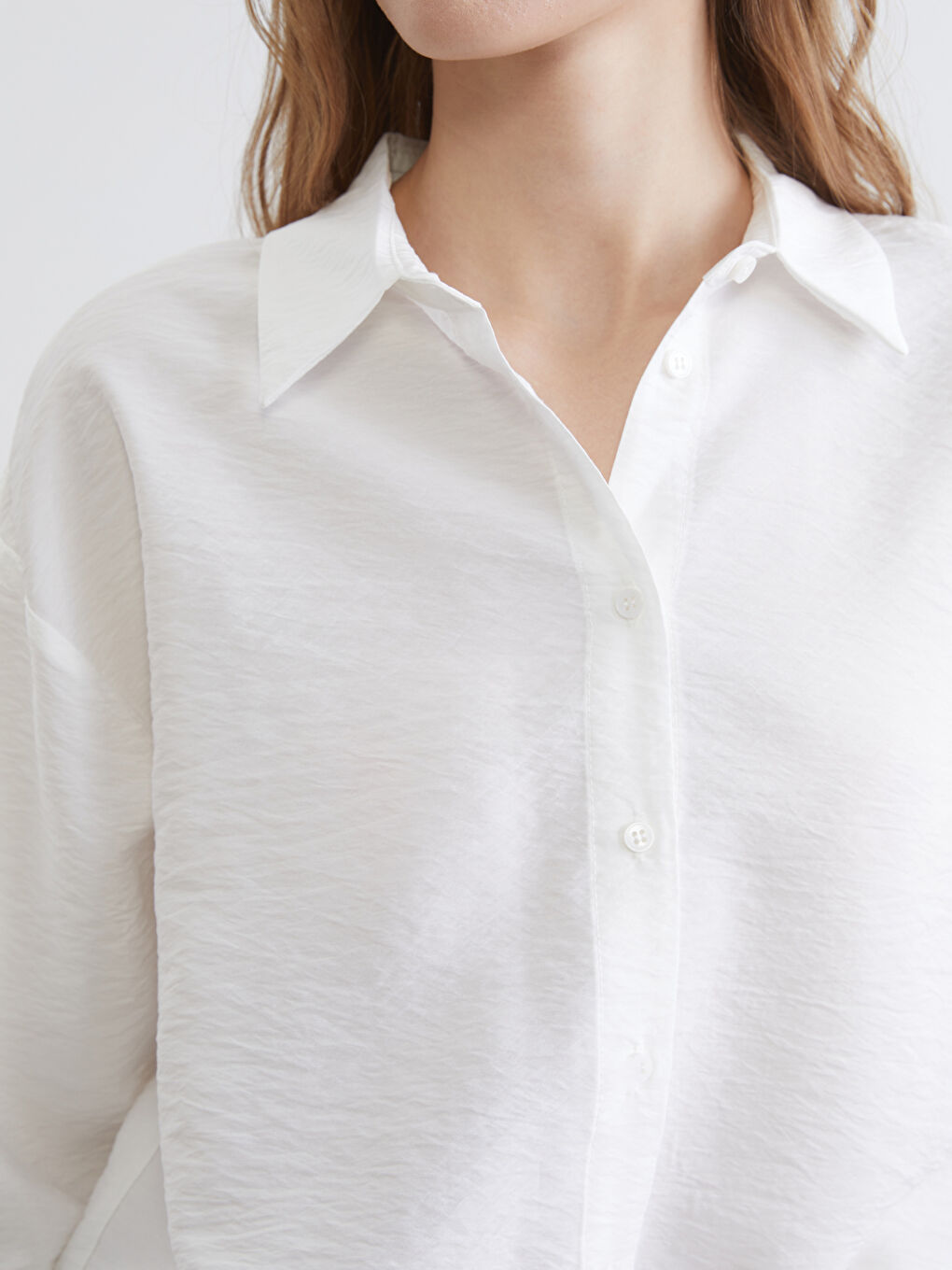 Textured Oversized Aerobin Women's Shirt-2