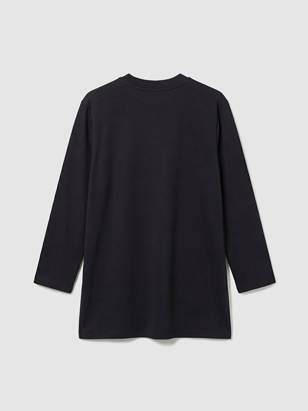 Siyah Soft Touch Oversize Kadın Sweatshirt Tunik-1