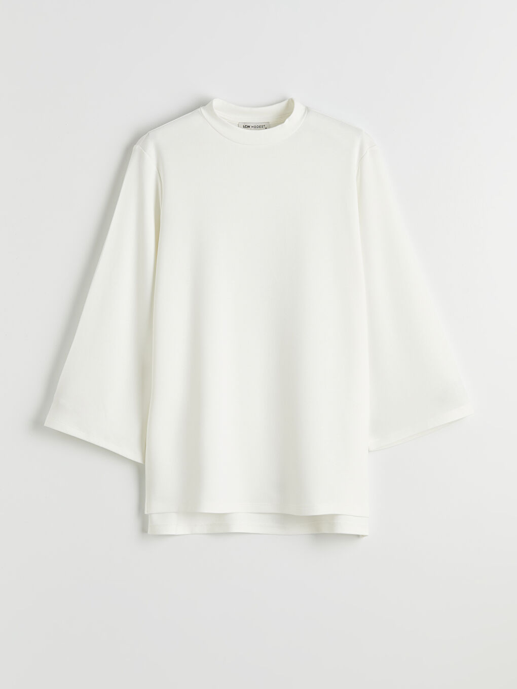 Ekru Soft Touch Oversize Kadın Sweatshirt Tunik-4