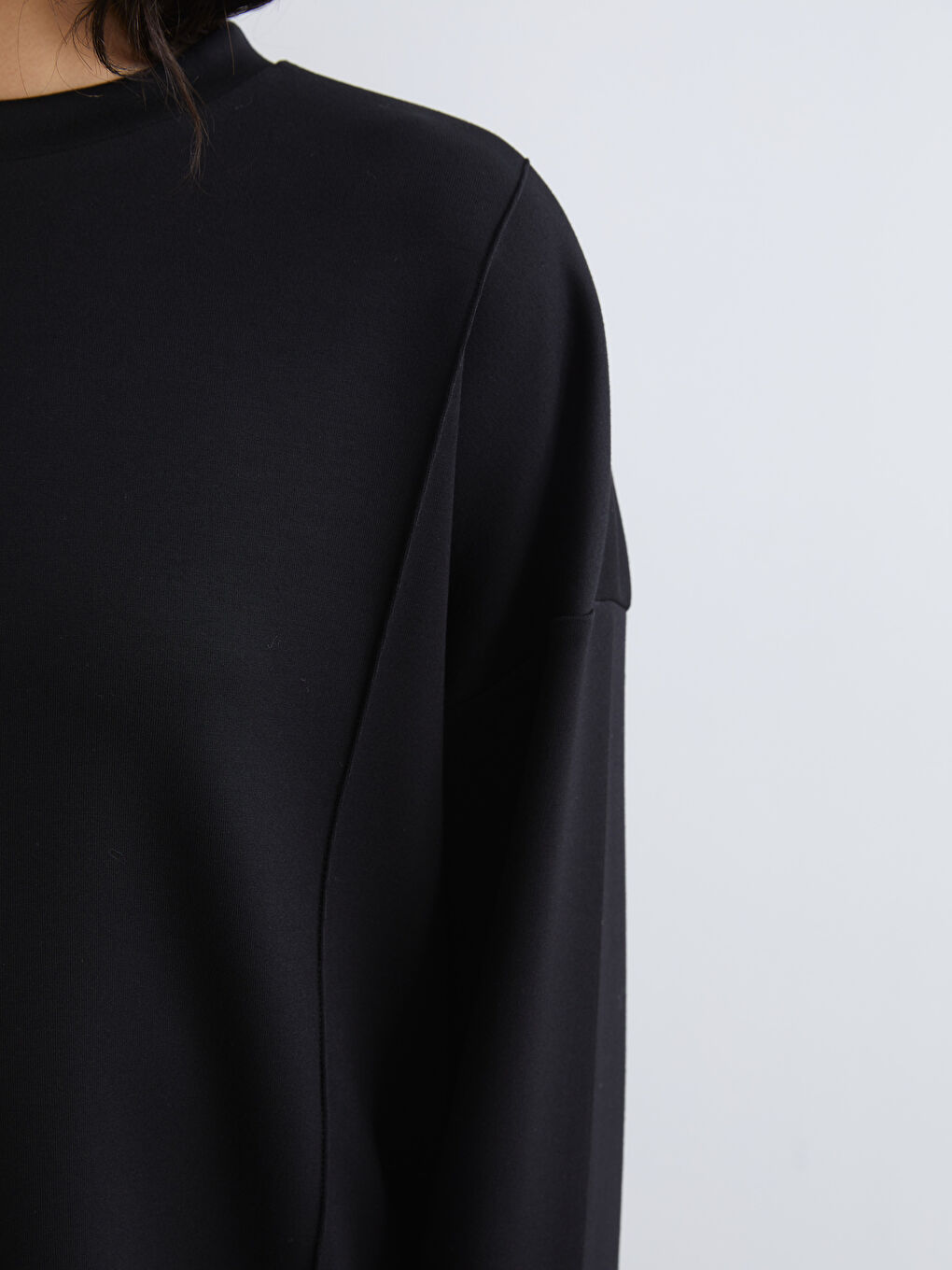 تونيك كنزة رياضية أسود امرأة-2