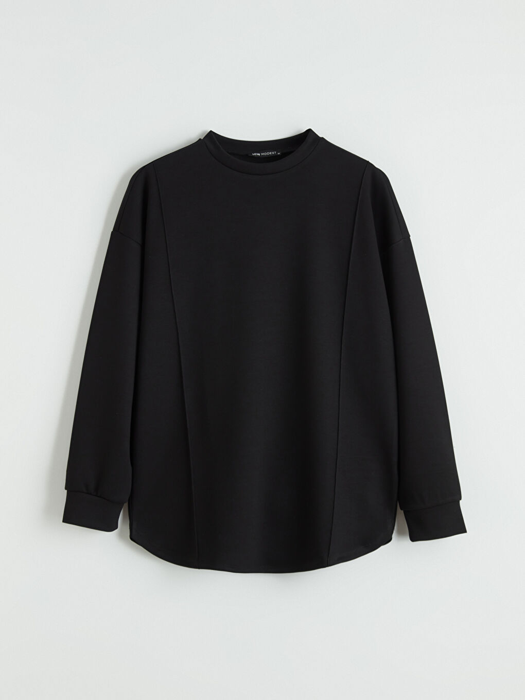 Siyah Soft Touch Kadın Sweatshirt Tunik