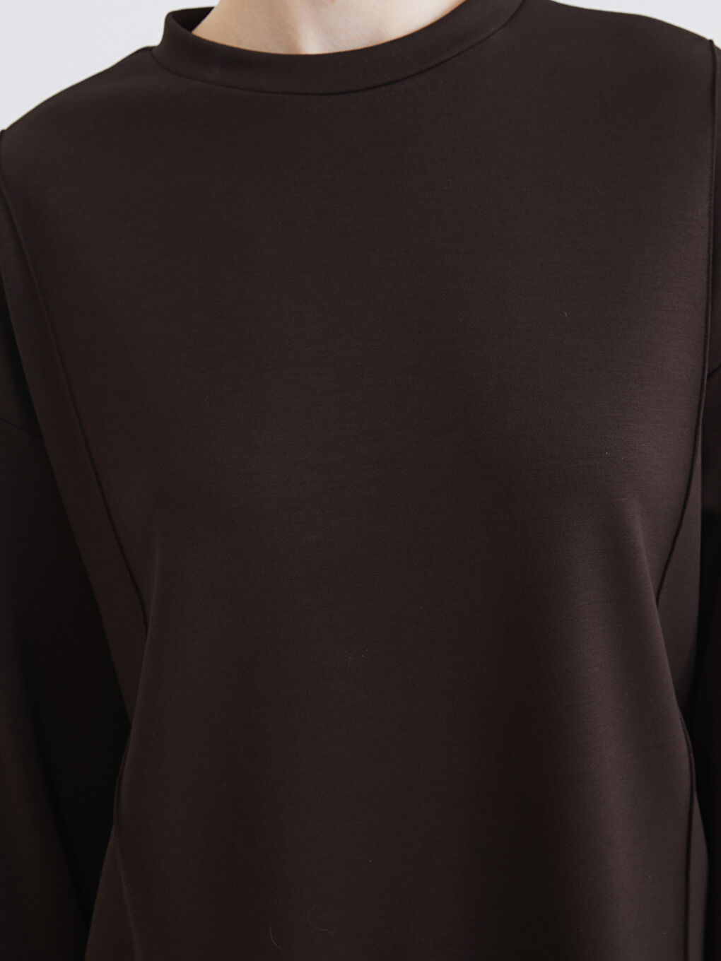 تونیکی سویتشێرت قاوه‌یی ژن-2