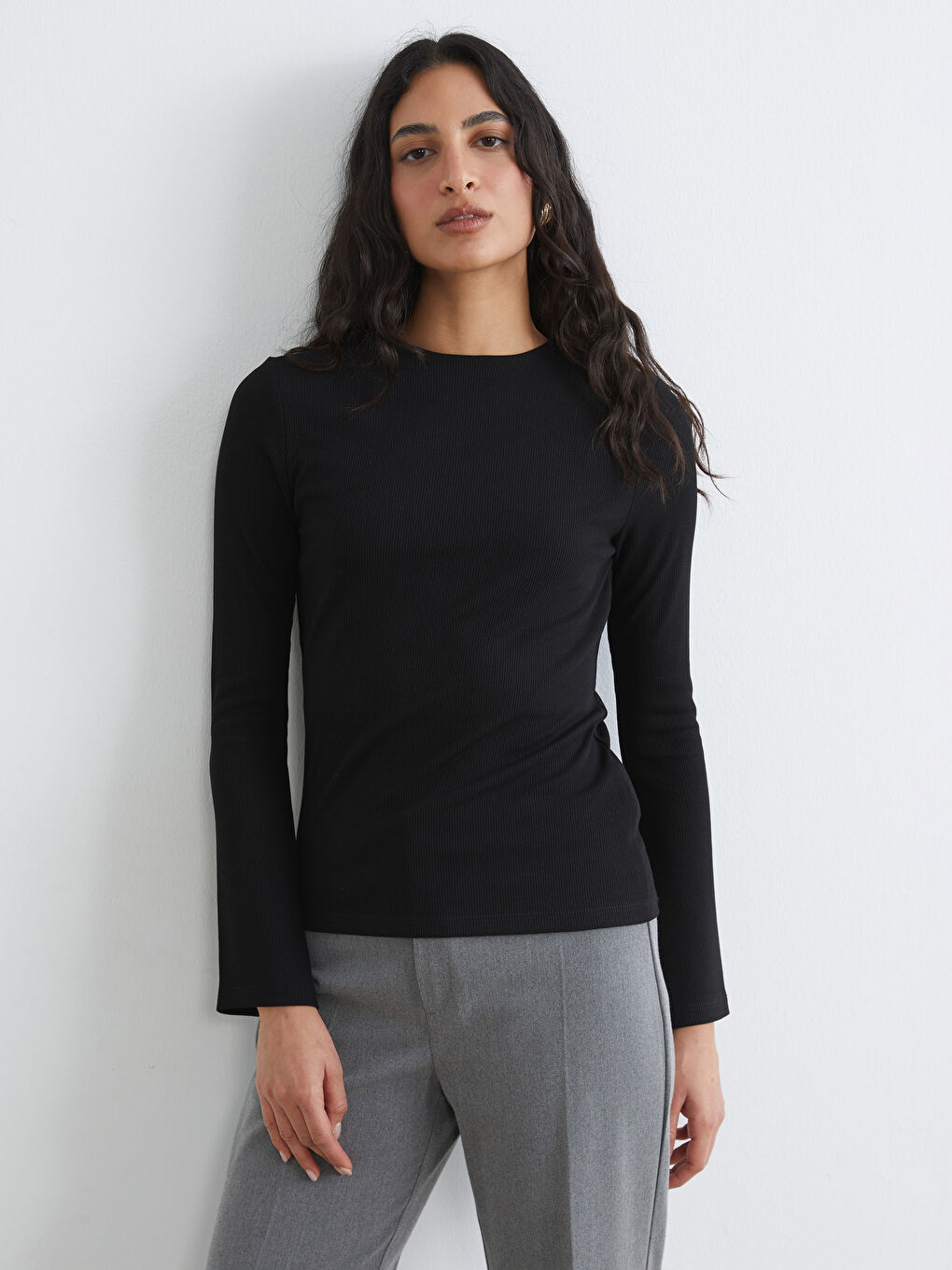 Crew Neck Ribbed Women's Body