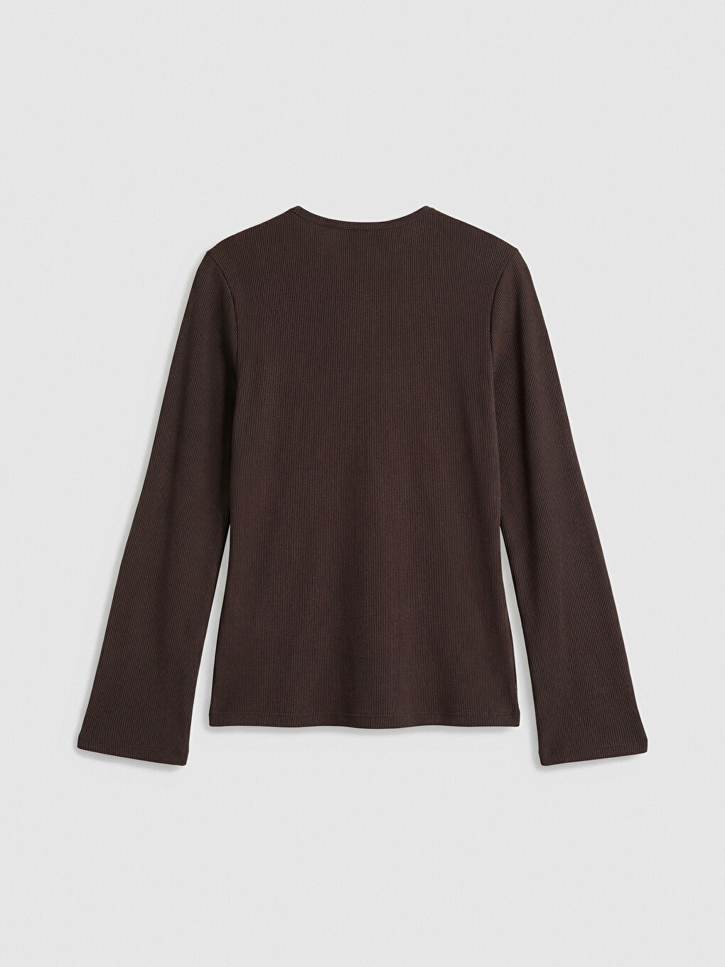 Kahverengi Bisiklet Yaka Fitilli Kadın Body-1