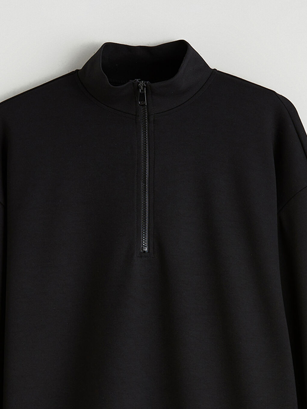 Siyah Soft Touch Oversize Kadın Sweatshirt Tunik-5