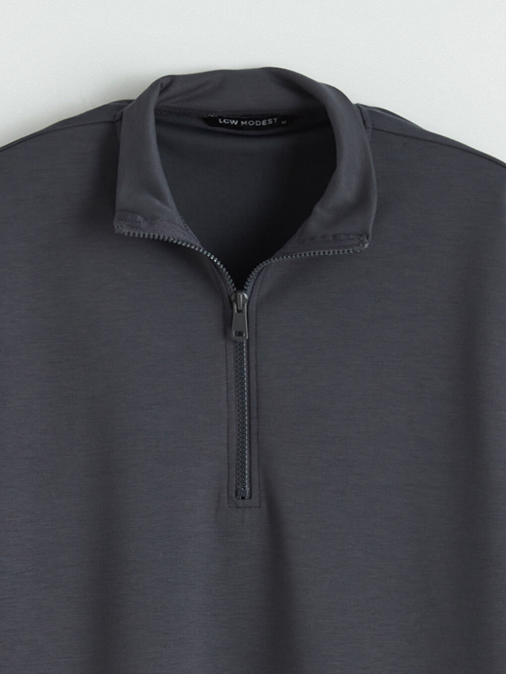 Antrasit Soft Touch Oversize Kadın Sweatshirt Tunik-1