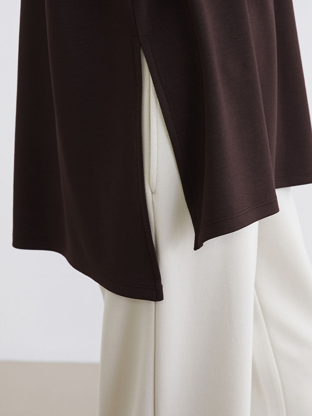 تونیکی سویتشێرت قاوه‌یی ژن-2