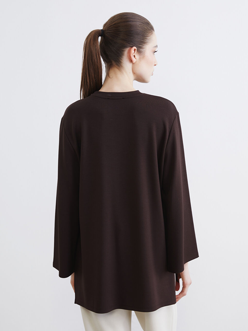 تونیکی سویتشێرت قاوه‌یی ژن-3