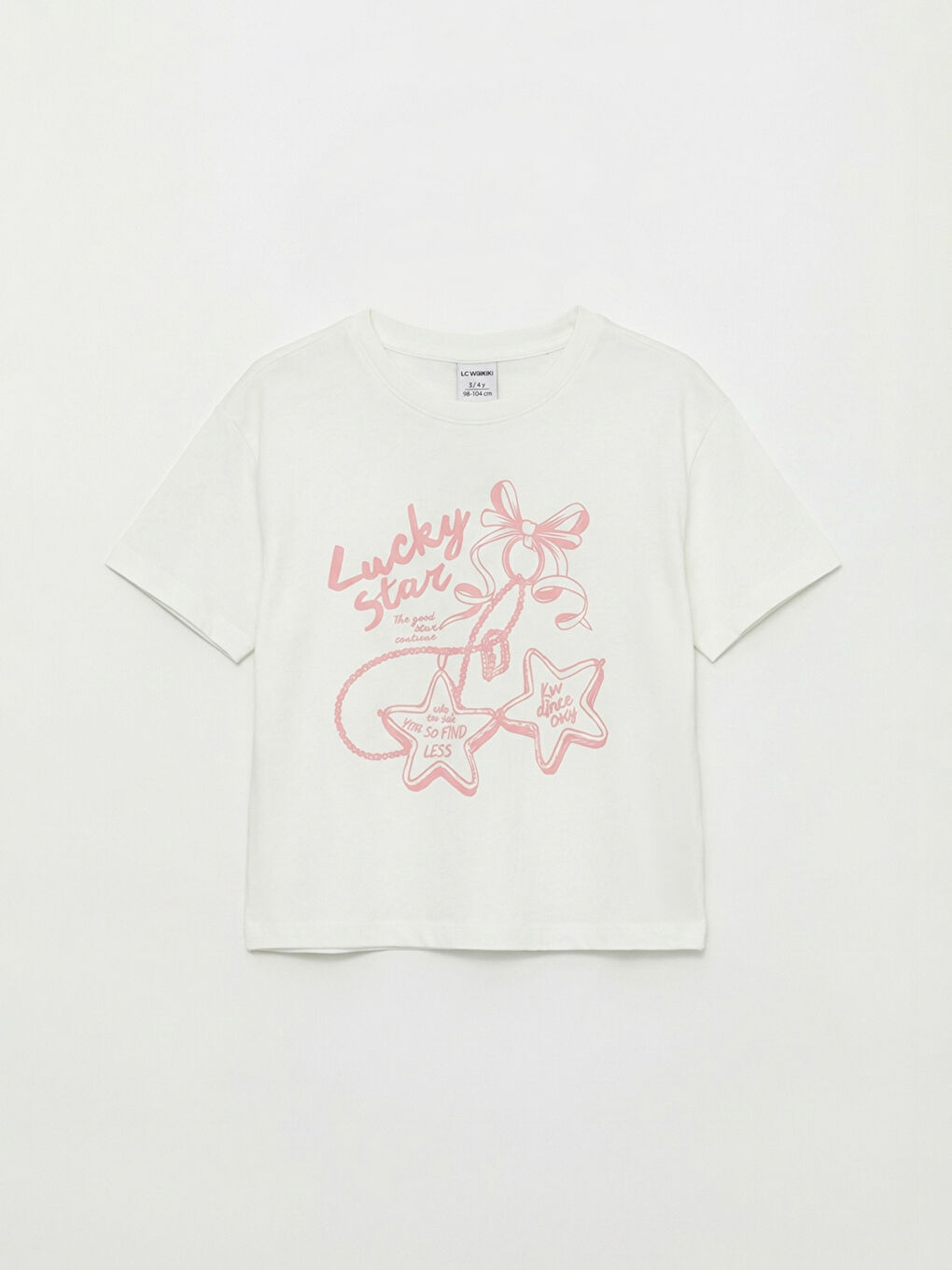 Pembe Bisiklet Yaka Baskılı Kız Çocuk Tişört ve Pantolon-1