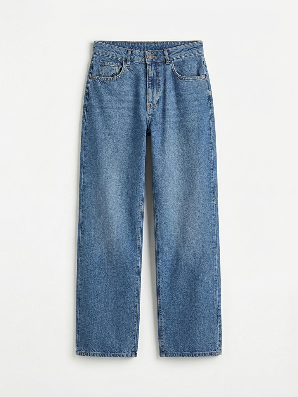 İndigo Baggy Fit Kadın Jean Pantolon