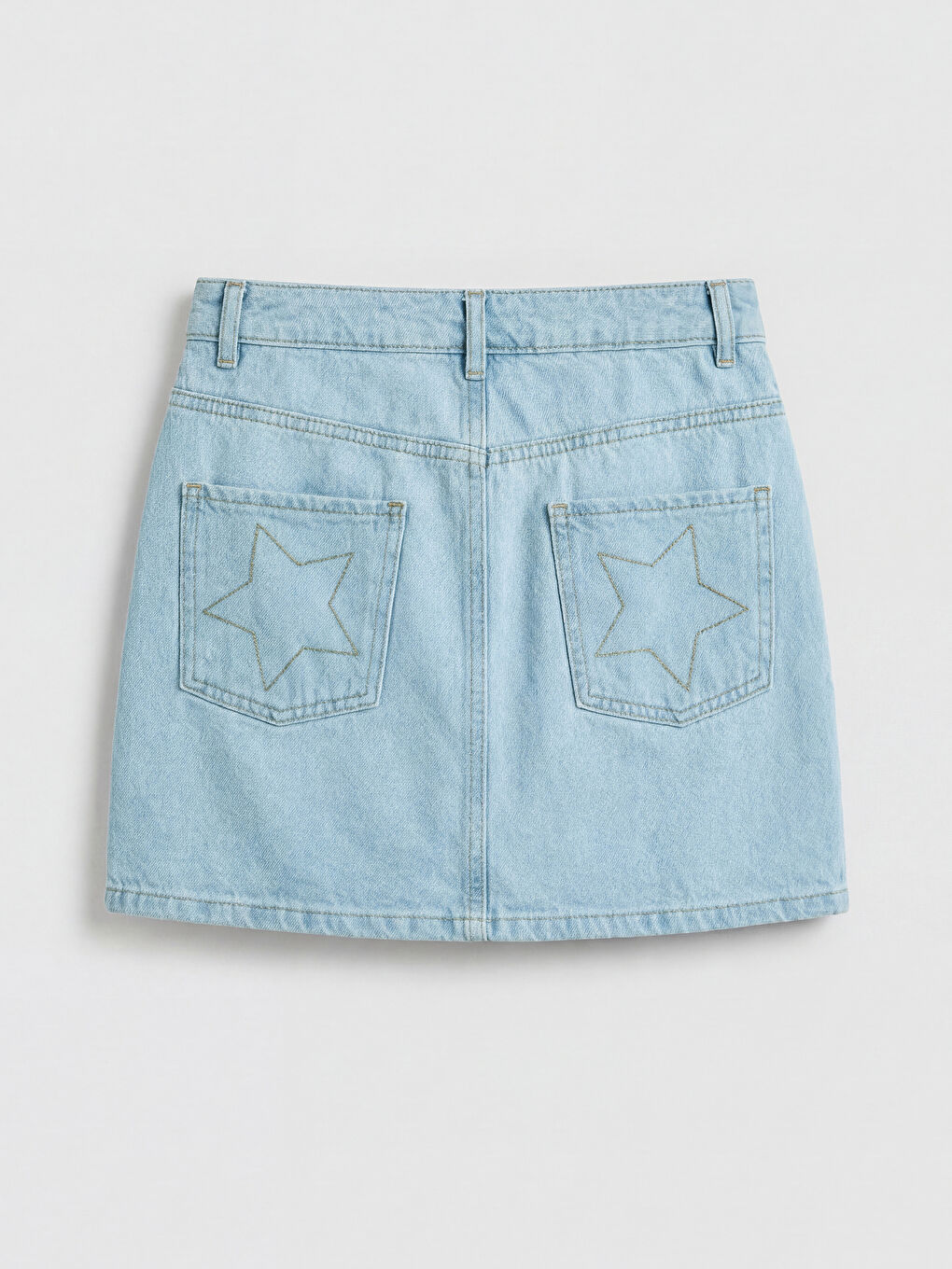 Mavi Kız Çocuk Jean Şort Etek-1