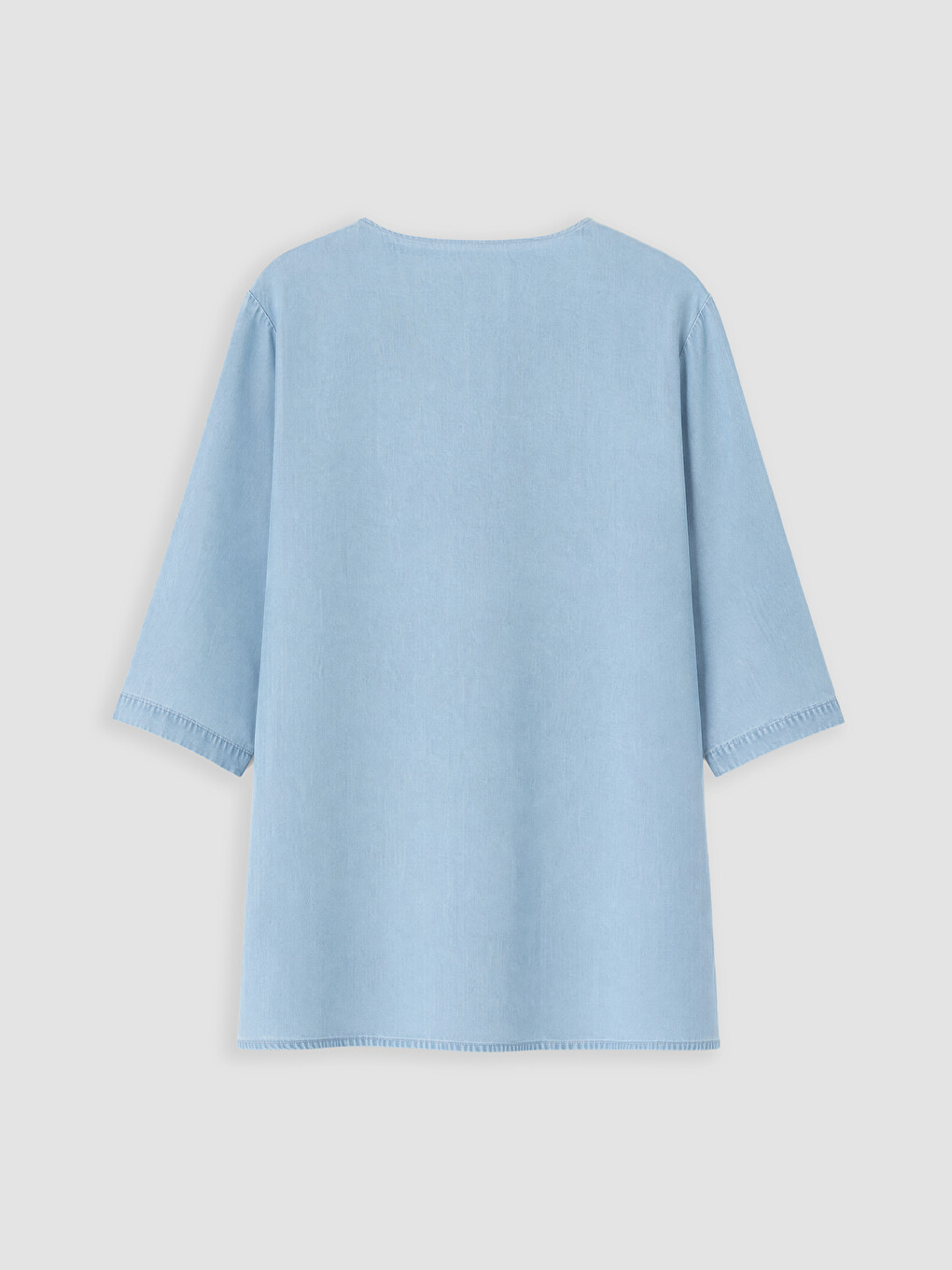 V Neck Lyocell Jean Tunic-6