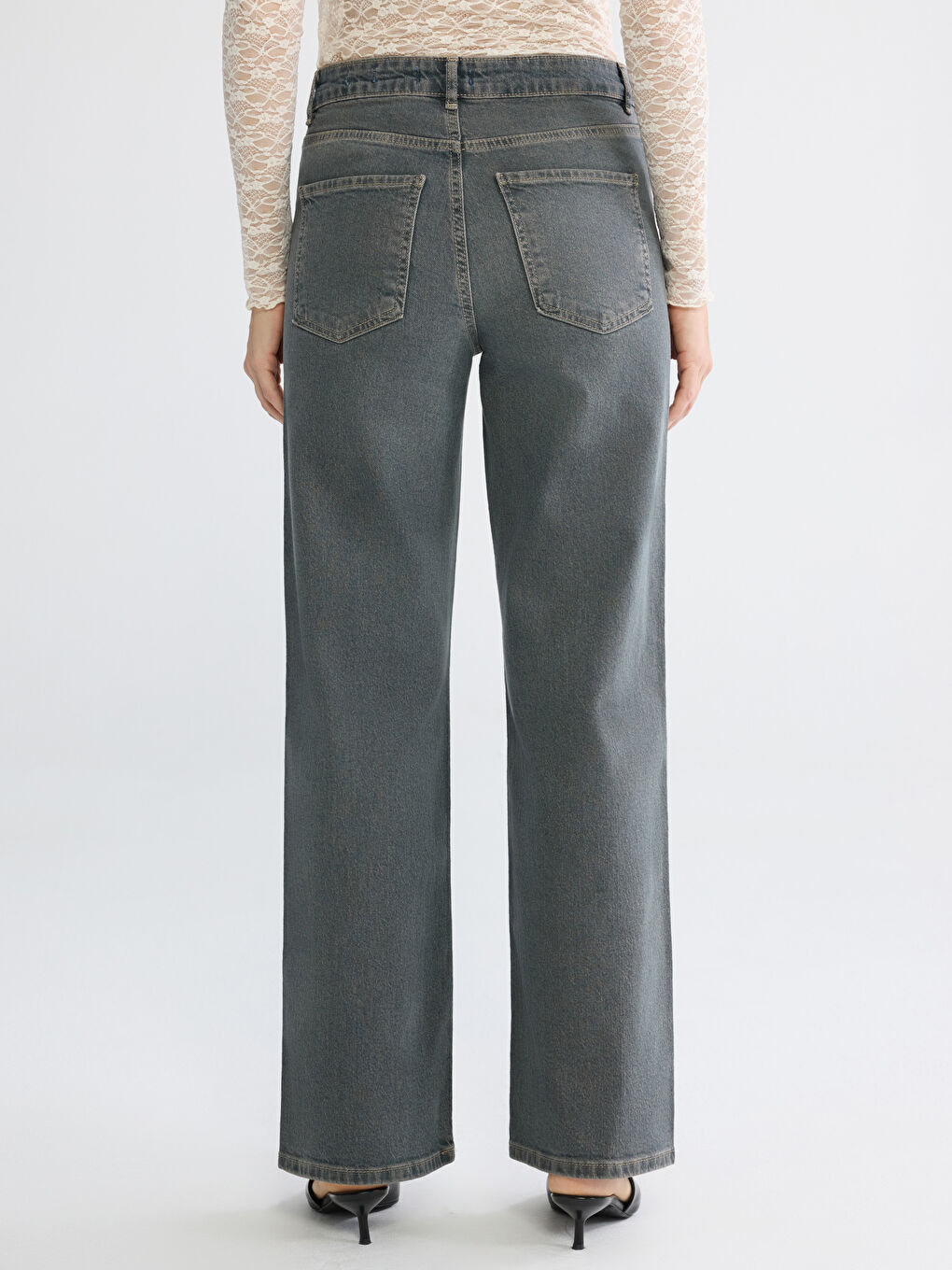 جينز رمادي امرأة-3