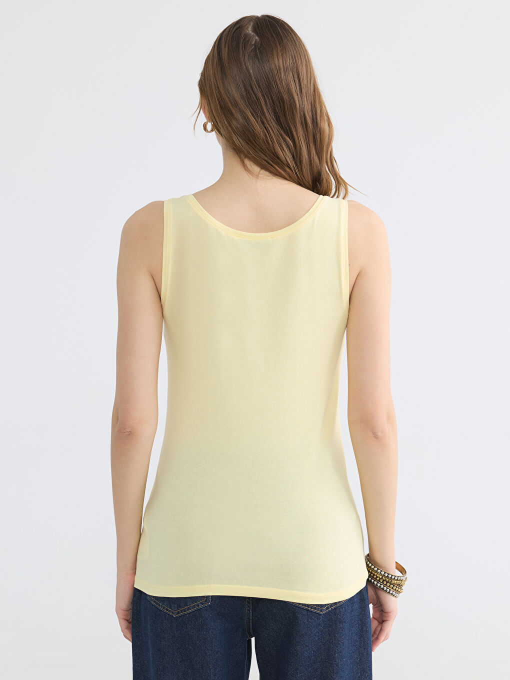 Débardeur Femme à Encolure U-3