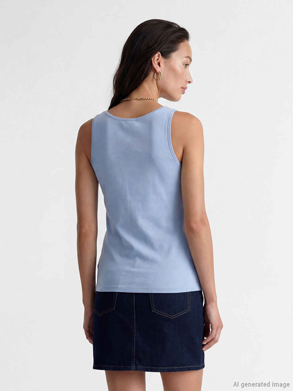 Débardeur Femme à Encolure U-2