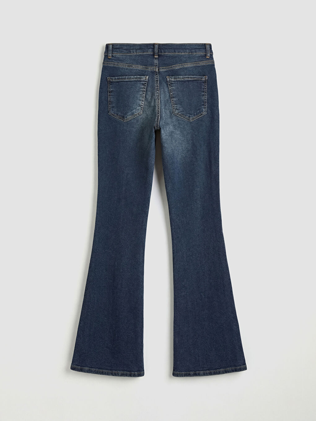 İndigo Flare Kadın Jean Pantolon-1