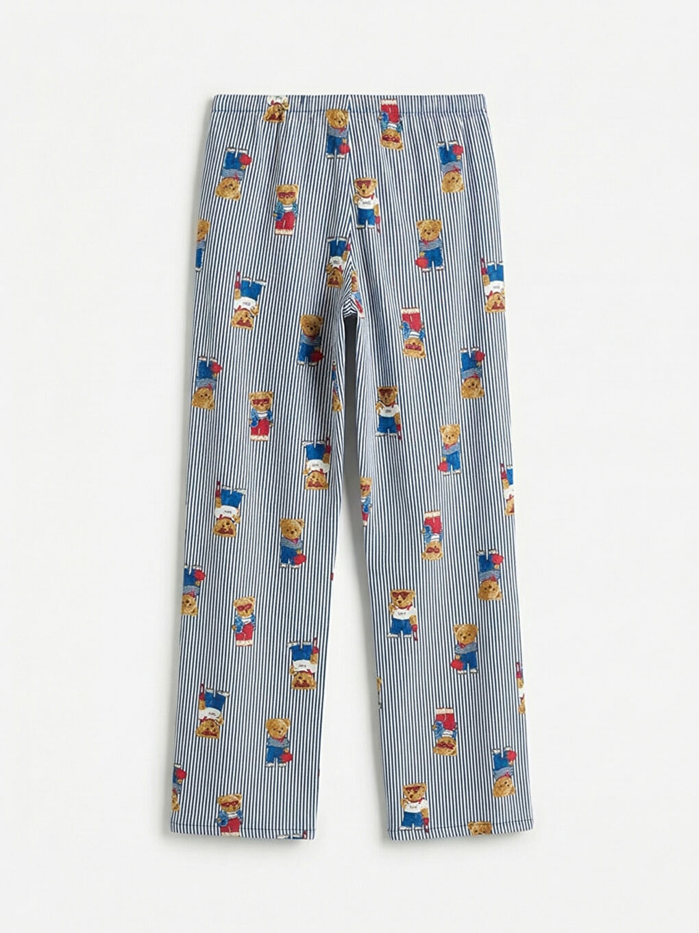 Lacivert Ayı Teddy Baskılı Kadın Pijama Takım-4